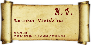 Marinkor Viviána névjegykártya